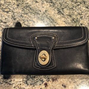 Coach leather black wallet